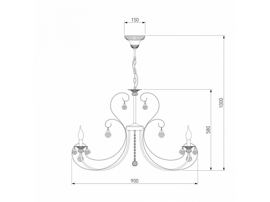 Подвесная люстра Eurosvet Alda 3305/12