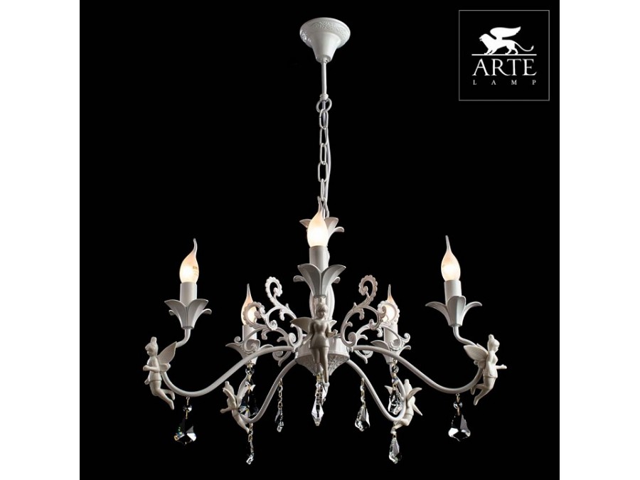 Подвесная люстра Arte Lamp Angelina A5349LM-5WH