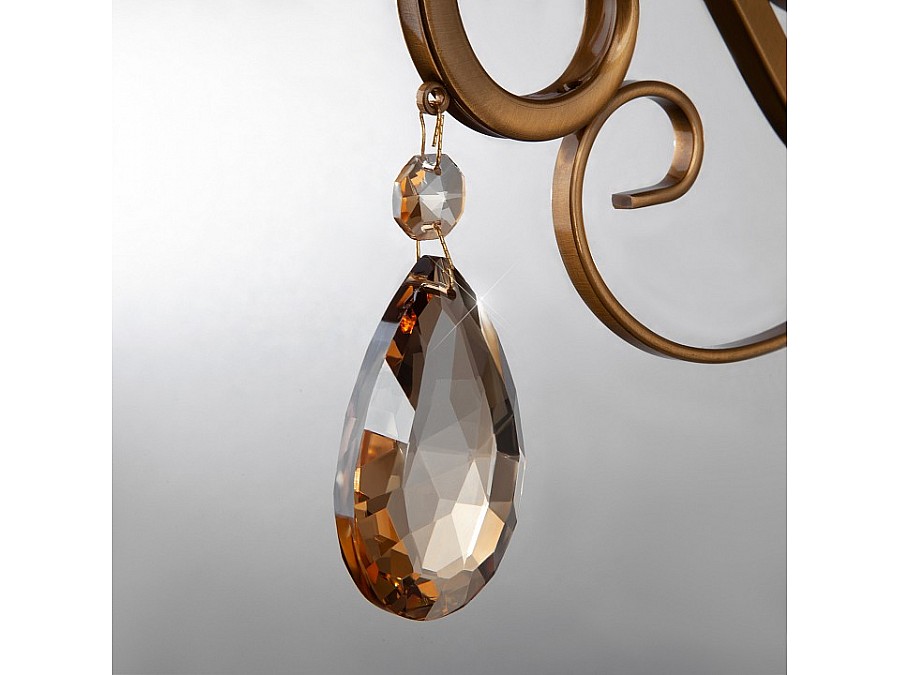 Подвесная люстра Eurosvet Escada 10109/6 бронза/тонированный хрусталь Strotskis
