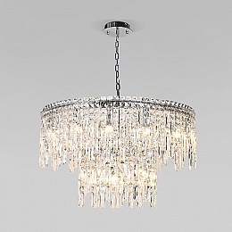 Подвесная люстра Eurosvet Blitz 60160 хром/ прозрачный хрусталь Strotskis