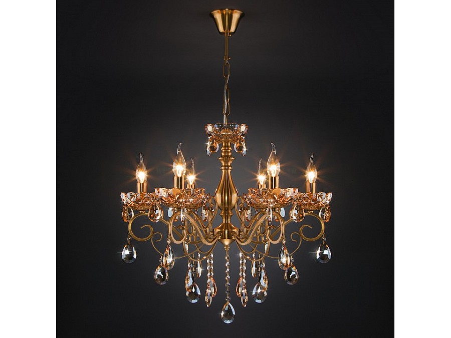 Подвесная люстра Eurosvet Escada 10109/6 бронза/тонированный хрусталь Strotskis