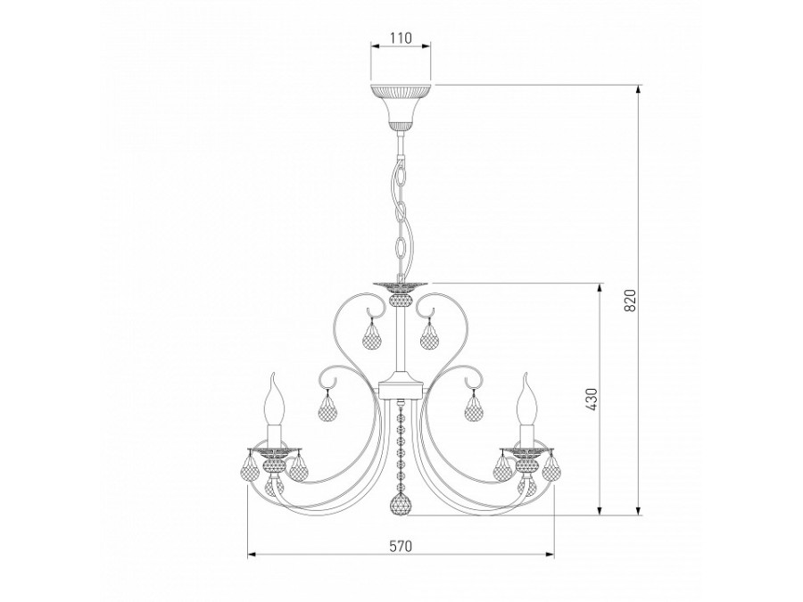 Подвесная люстра Eurosvet Alda 3305/5