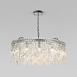 Подвесная люстра Eurosvet Blitz 60159 хром/ прозрачный хрусталь Strotskis