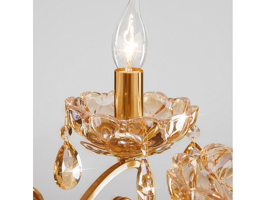 Подвесная люстра Eurosvet Escada 10109/6 бронза/тонированный хрусталь Strotskis