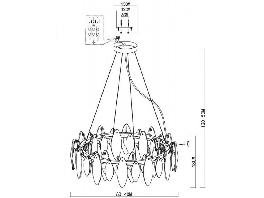 Подвесная люстра ST-Luce Ancona SL1227.303.08