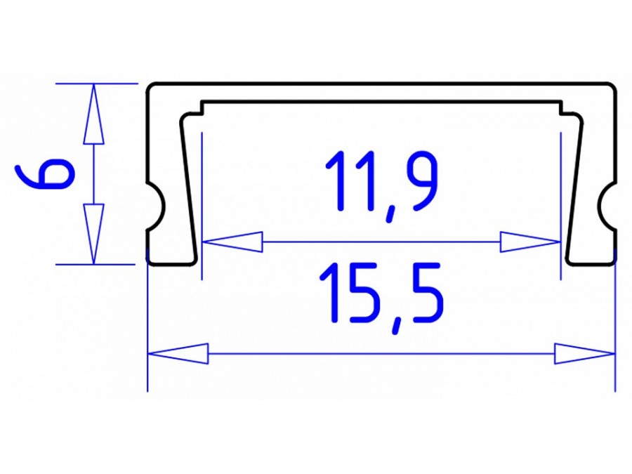 Профиль накладной Ambrella Light GP GP1700BK/BK