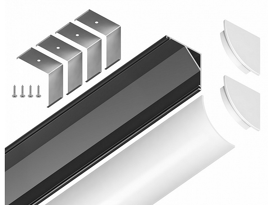 Профиль накладной угловой внутренний Ambrella Light GP GP2100BK