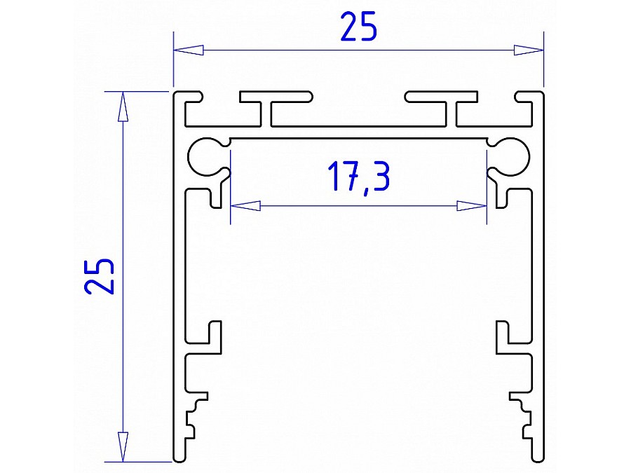 Короб накладной Ambrella Light Profile System GP GP2500WH