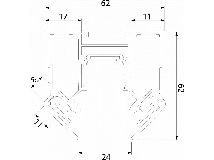 Трек встраиваемый Elektrostandard Slim Magnetic 85123/00