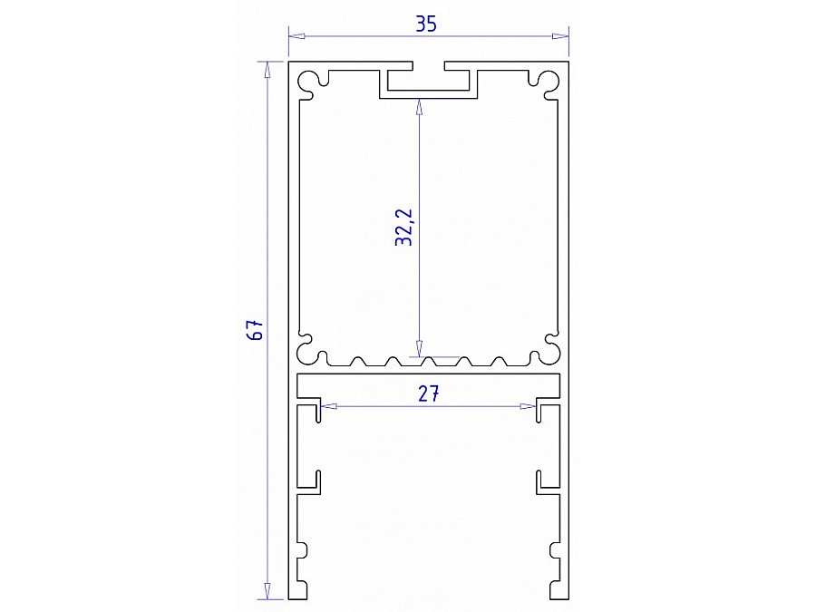 Короб накладной Ambrella Light Profile System GP GP3000AL