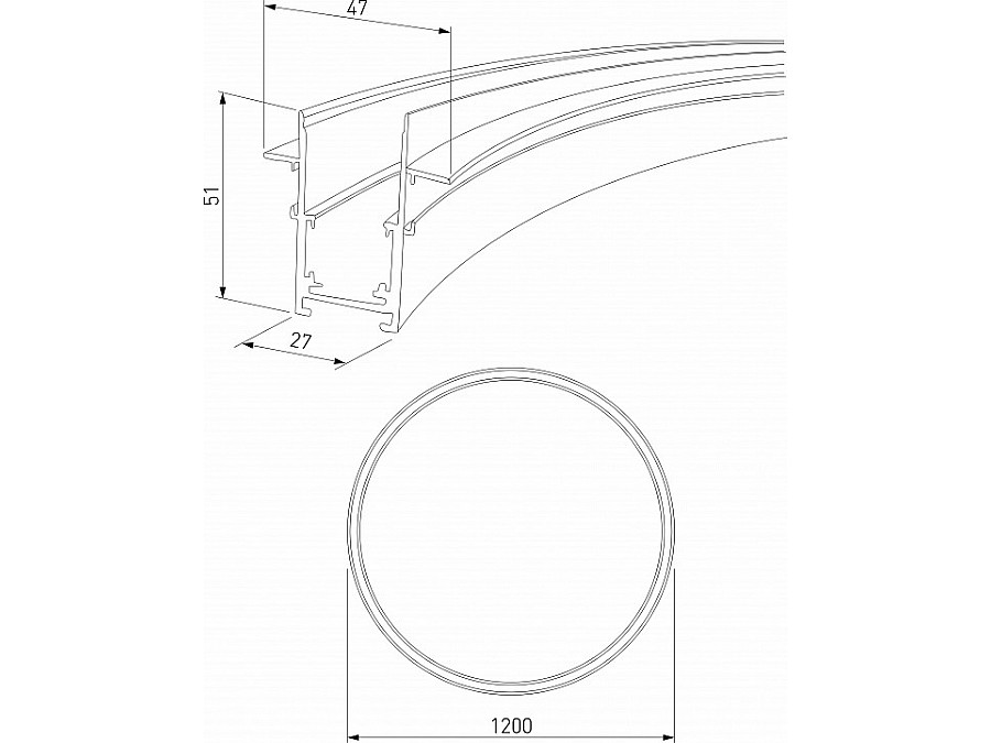 Трек встраиваемый Elektrostandard Slim Magnetic a066496