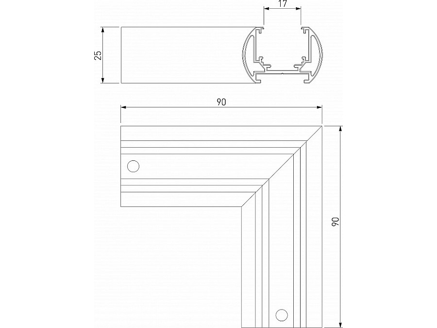 Соединитель угловой L-образный для треков накладных Elektrostandard Slim Magnetic a065259