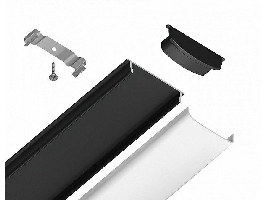 Профиль накладной гибкий Ambrella Light GP GP1600BK