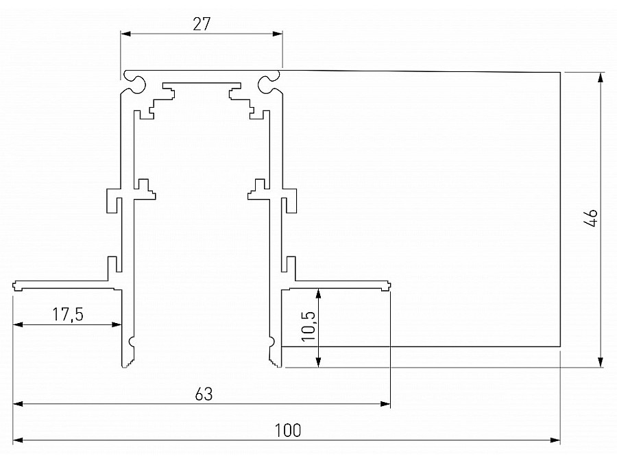 Соединитель угловой L-образный для треков встраиваемых Elektrostandard Slim Magnetic a067509