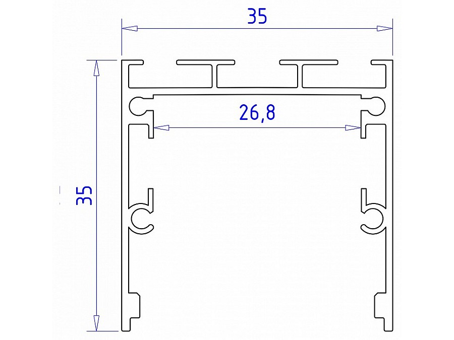 Короб накладной Ambrella Light Profile System GP GP2550BK