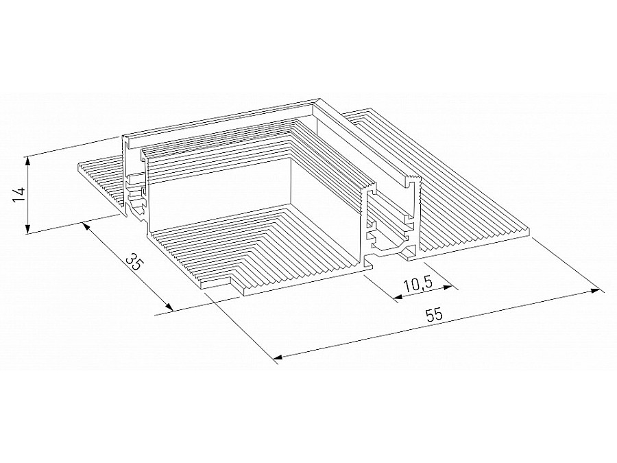 Соединитель угловой L-образный для треков встраиваемых Elektrostandard Mini Magnetic a065637