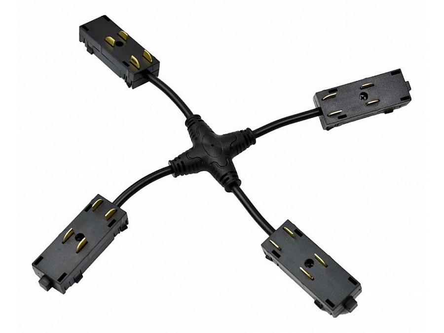 Соединитель X-образный для треков накладных Aployt Magnetic track 220 APL.0280.00.05