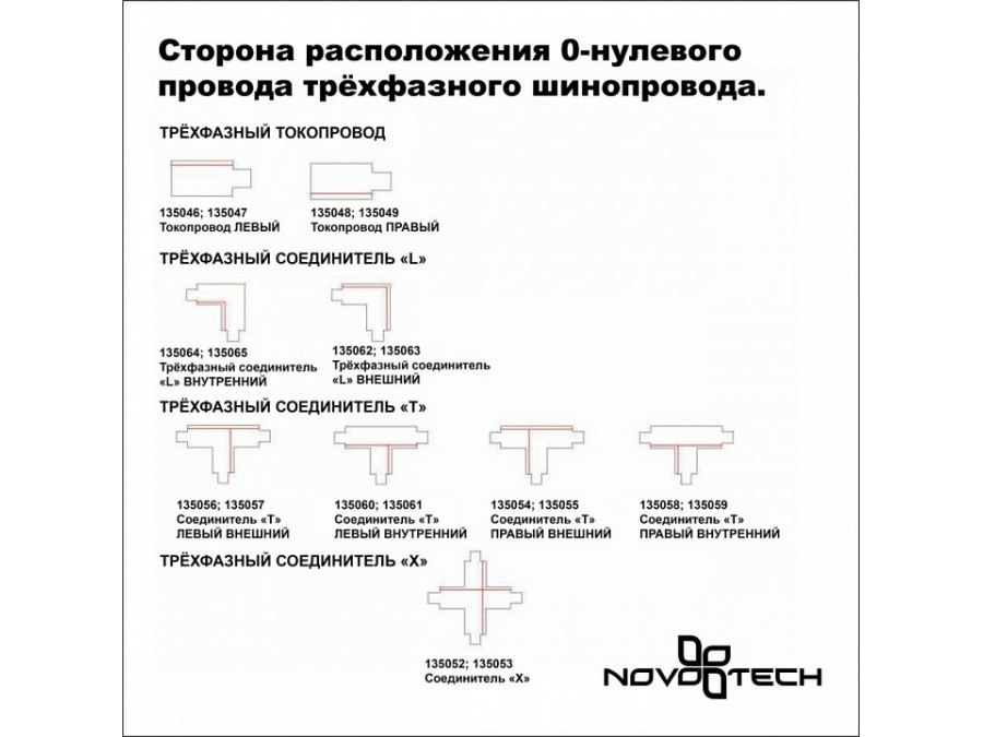 Соединитель T-образный для треков Novotech Port 135055