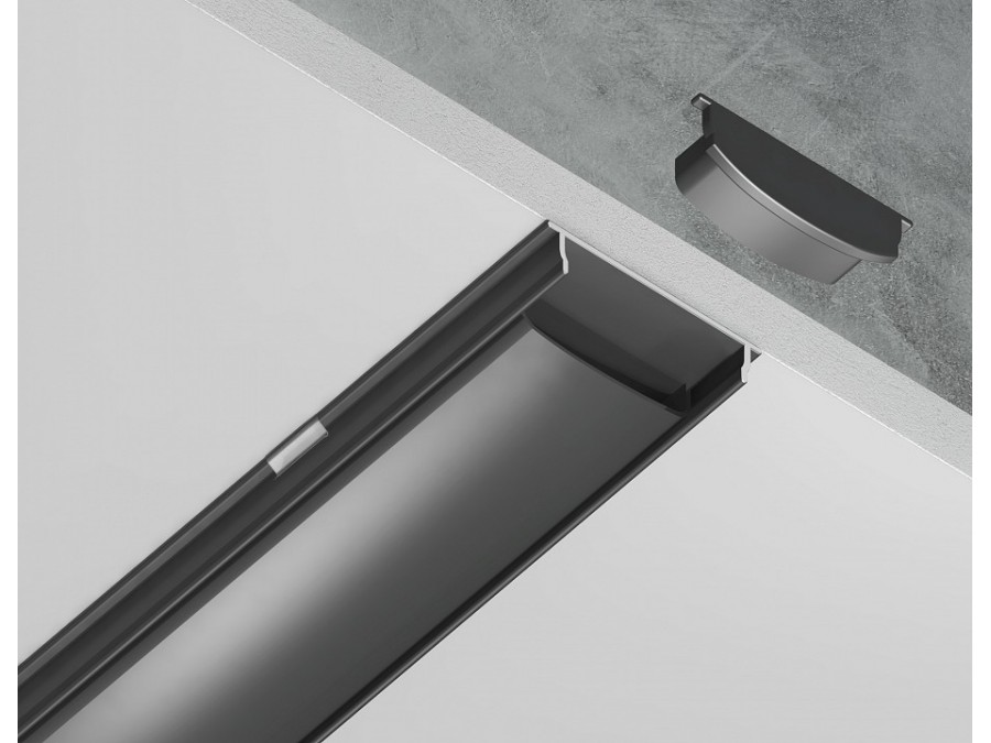 Профиль накладной гибкий Ambrella Light GP GP1600BK/BK