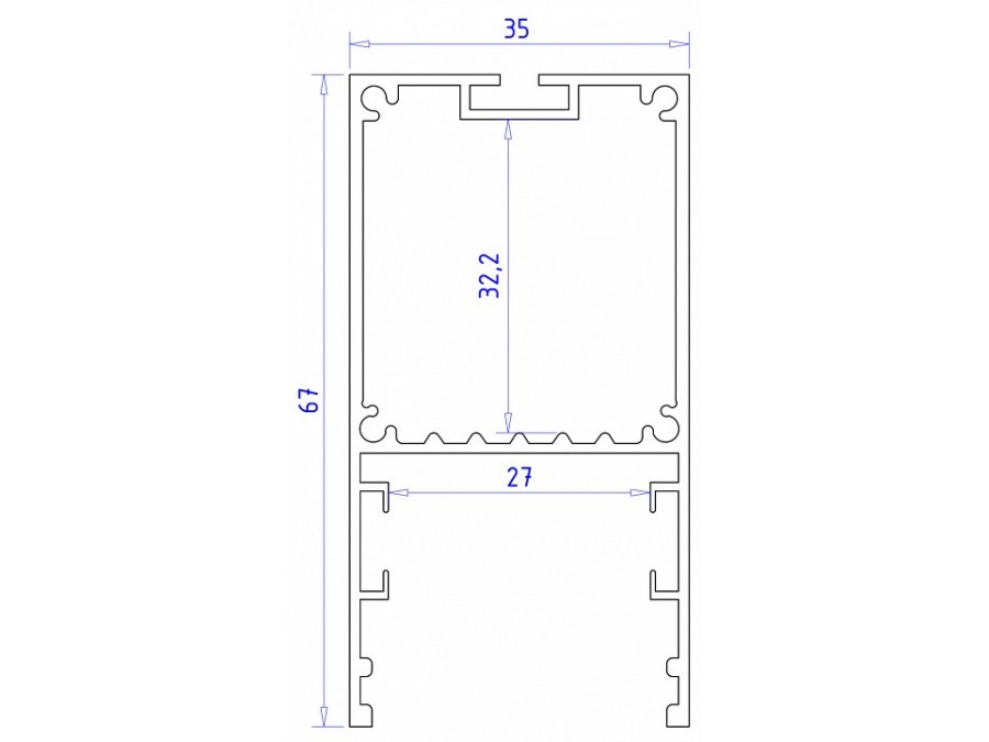 Короб накладной Ambrella Light Profile System GP GP3000BK