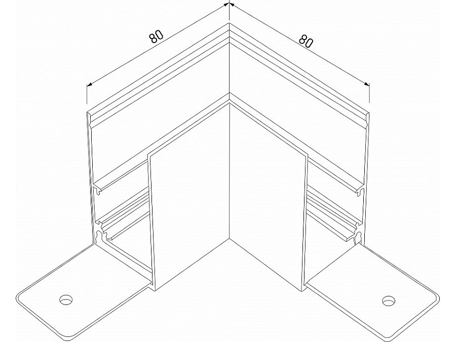 Соединитель угловой L-образный для треков накладных Elektrostandard Slim Magnetic 85090/11
