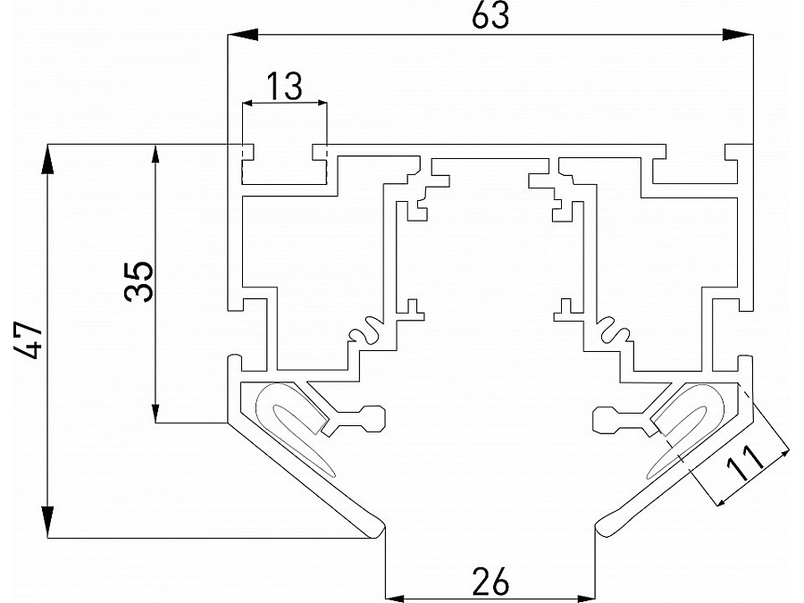 Трек встраиваемый Elektrostandard Slim Magnetic a067412