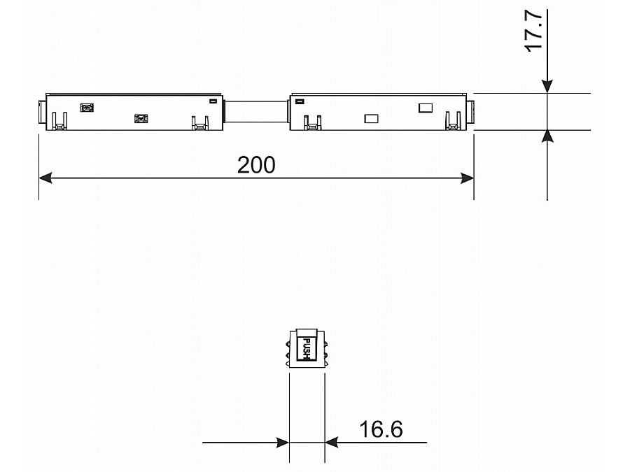 Соединитель линейный для треков Elektrostandard Slim Magnetic 85096/00