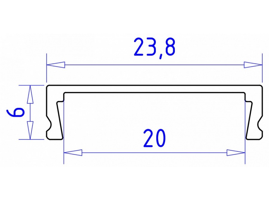 Профиль накладной Ambrella Light GP GP1800BK