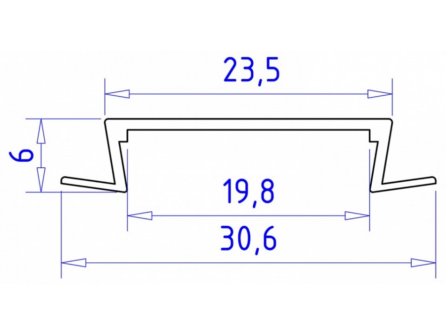 Профиль встраиваемый Ambrella Light GP GP1100BK