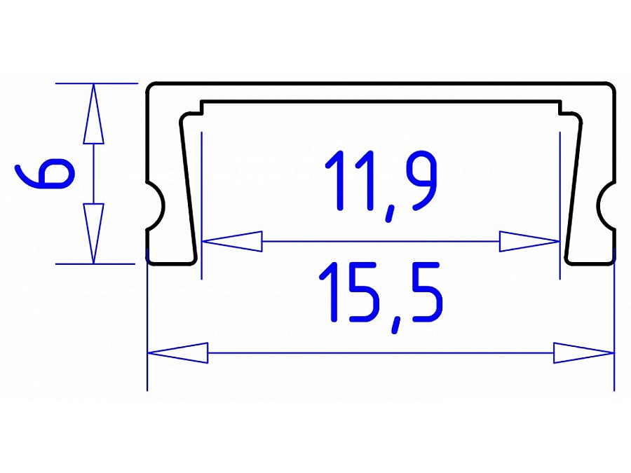 Профиль накладной Ambrella Light GP GP1700BK