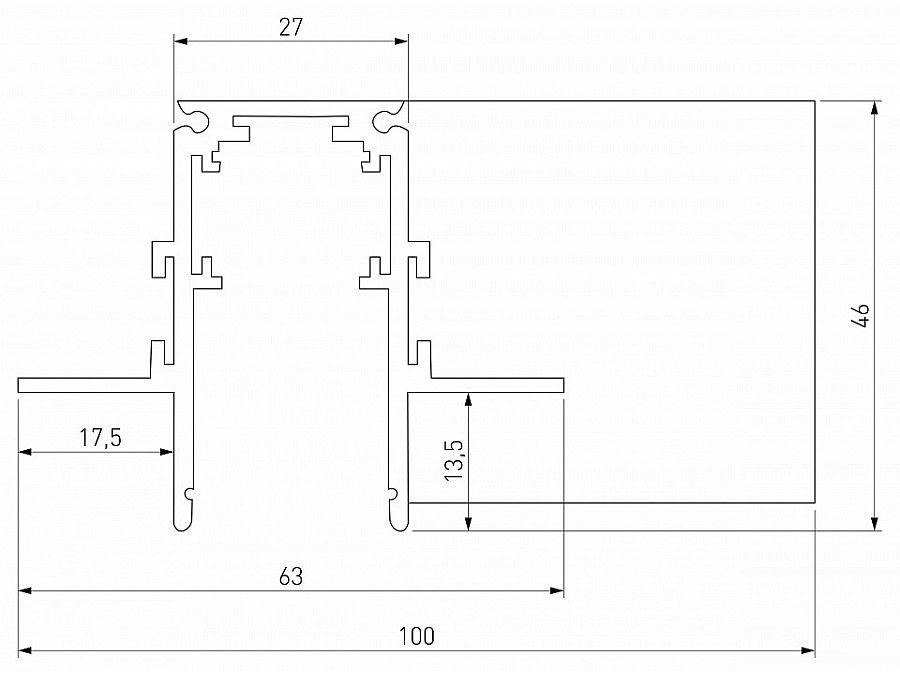 Соединитель угловой L-образный для треков встраиваемых Elektrostandard Slim Magnetic a067501
