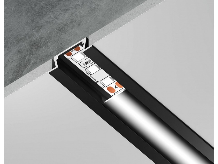 Профиль встраиваемый Ambrella Light GP GP1001BK/BK
