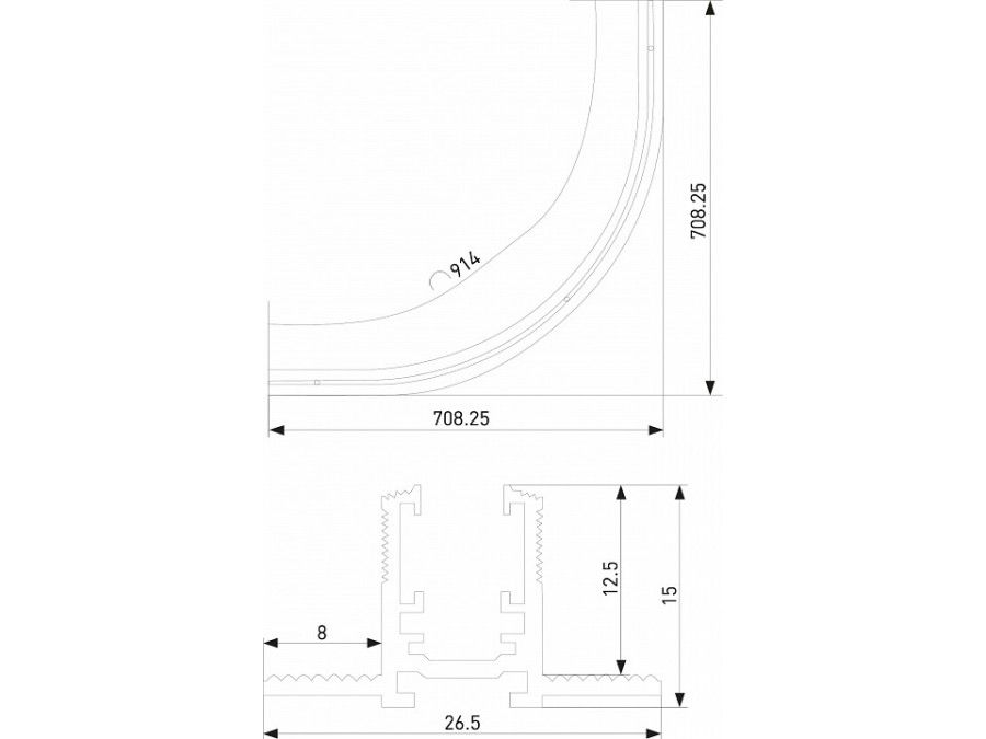 Трек встраиваемый Elektrostandard Mini Magnetic a068000
