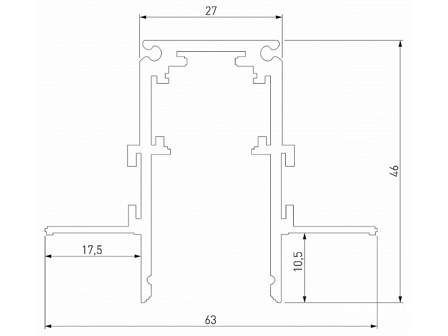 Трек встраиваемый Elektrostandard Slim Magnetic a067502