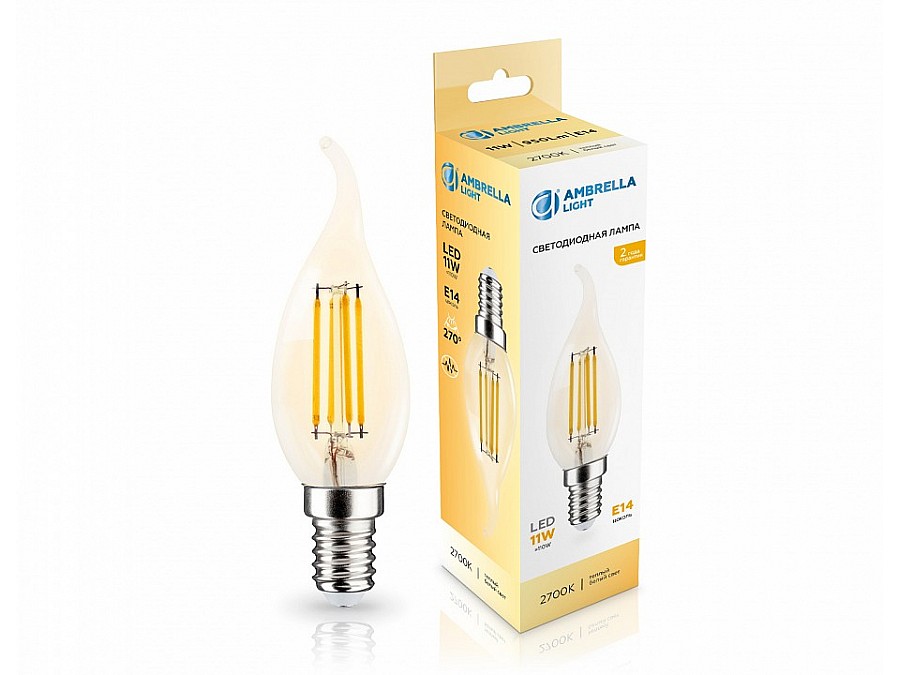 Лампа светодиодная Ambrella Light C35 E14 11Вт 2700K 351123
