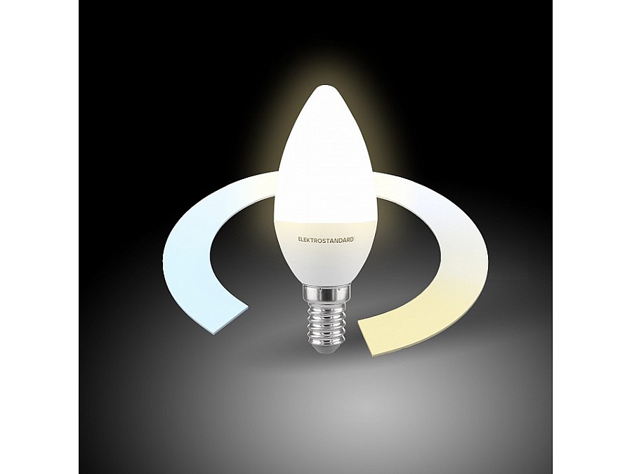 Лампа светодиодная с управлением через Wi-Fi Elektrostandard Умная лампа Свеча E14 5Вт 3300, 4200, 6500K BLE1438