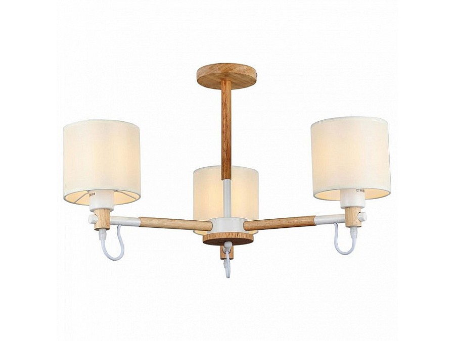 Люстра на штанге Imex MD.19107 MD.19107-3-S-WOOD+WH