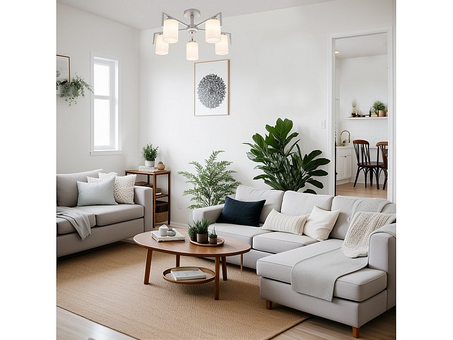 Люстра на штанге Escada Style 1142/5P Silver