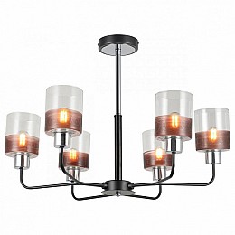 Люстра на штанге Imex MD.2727 MD.2727-6-S-BK+CH