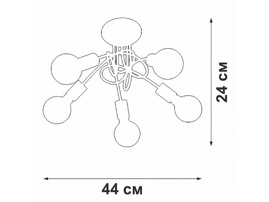 Люстра на штанге Vitaluce V3727 V3727-0/5PL