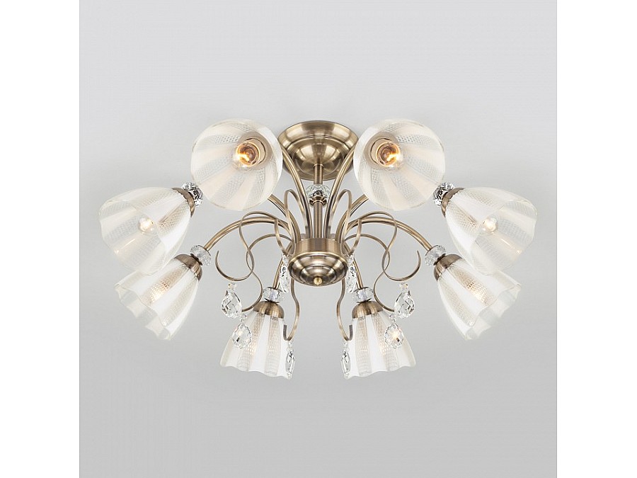 Люстра на штанге Eurosvet Floranse 30155/8 античная бронза