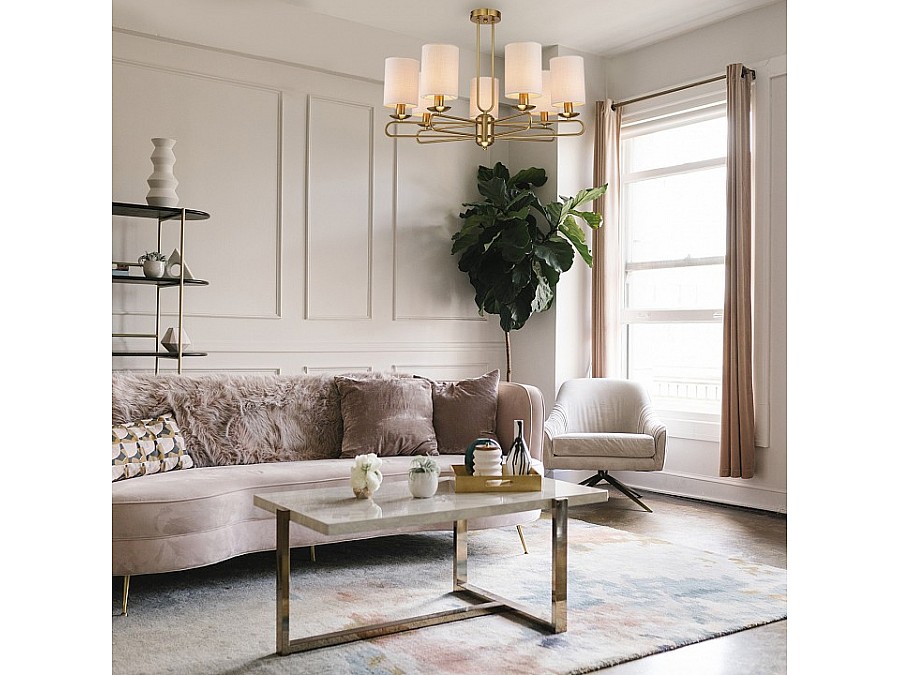 Люстра на штанге Escada Eclipse 10166/7PL Brass