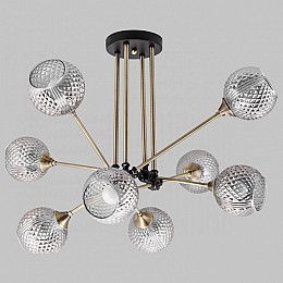 Люстра на штанге Imex MD.5299 MD.5299-8-S-AB+BK