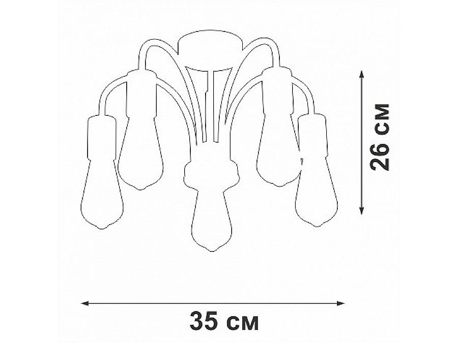 Люстра на штанге Vitaluce V3024 V3024-1/5PL