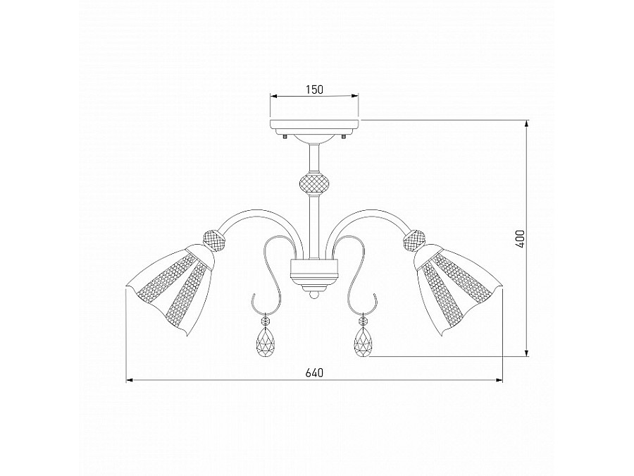 Люстра на штанге Eurosvet Floranse 30155/5 античная бронза
