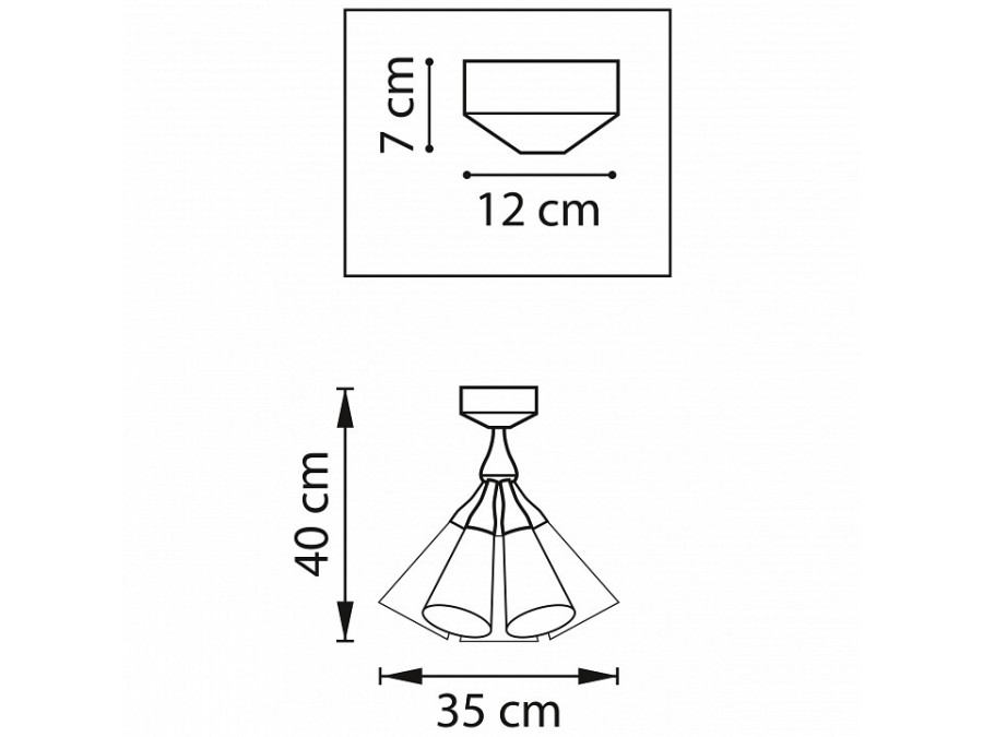 Люстра на штанге Lightstar Cone 757070