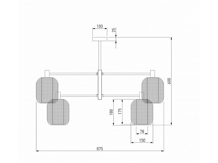 Люстра на штанге Eurosvet Voile 30192/8 золото