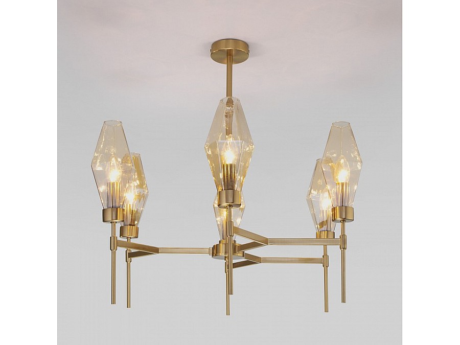 Люстра на штанге Eurosvet Prism 60143/6 латунь