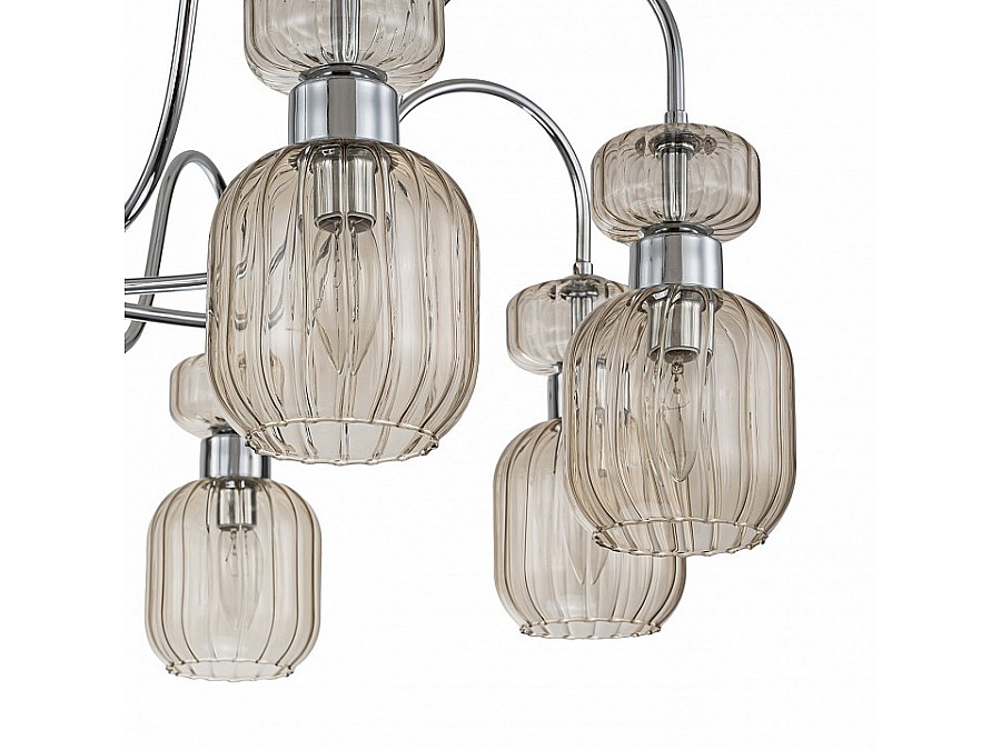 Люстра на штанге Escada Gloss 1141/8PL Chrome/Beige