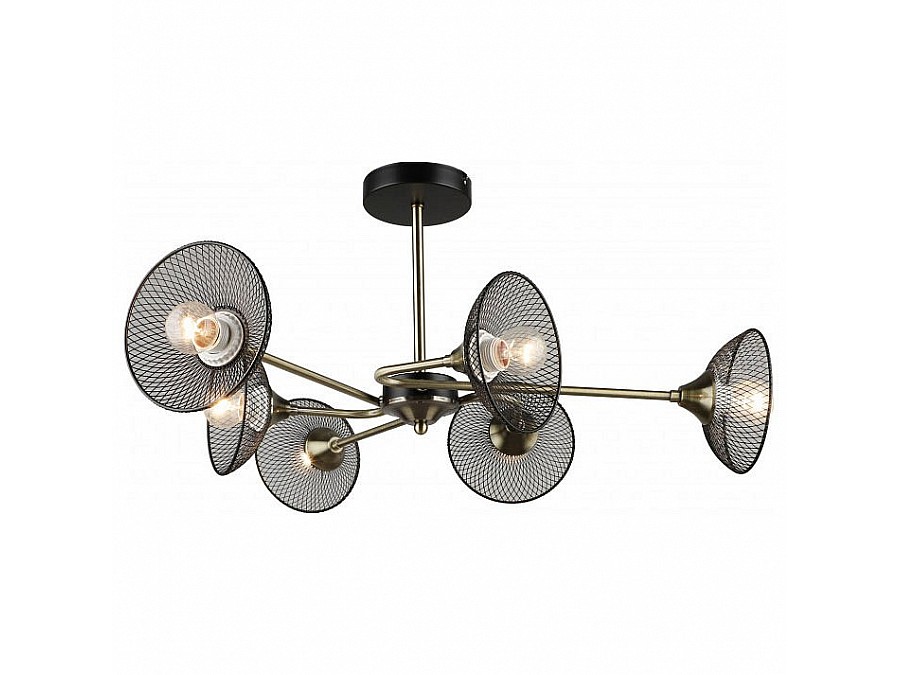 Люстра на штанге Imex MD.5700 MD.5700-6-S-AB+BK